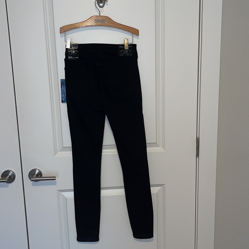NWT True Religion Black High Rise Skinny Jeans - Picture 13 of 14